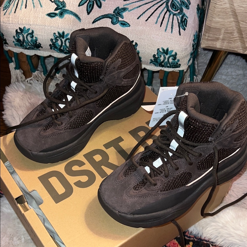 Yeezy Chocolate Brown and Black DSRT Boots